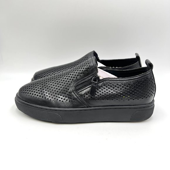 9 2E WIDE WIDTH Propet Womens Black Perforated Leather Casual‎ Comfort Shoes - Picture 6 of 12
